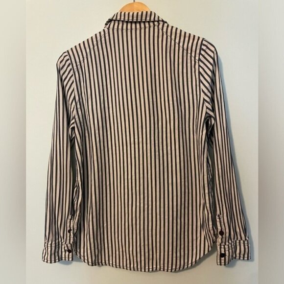 COPY Paige Striped Button Up Shirt Size Small - Picture 4 of 8